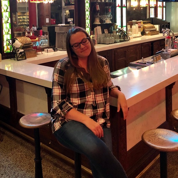 August Mist Red and Black Plaid Shirt - Picture 2 of 2